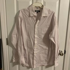 Kenneth Cole Reaction pink button up long sleeve shirt